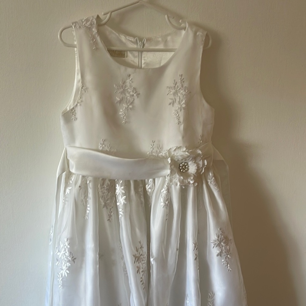 American Princess white formal dress